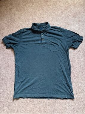 Prana Men's navy blue Short-Sleeve Pocket Polo